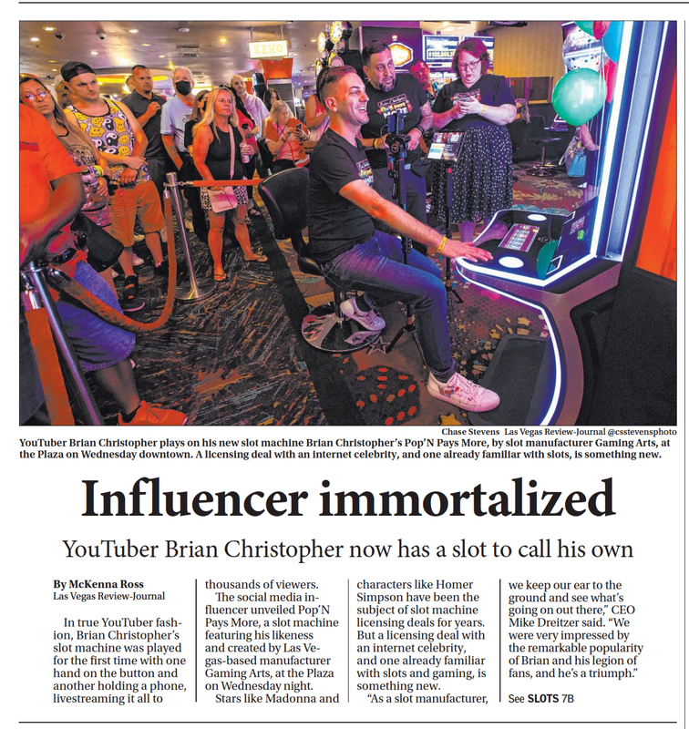 Brian Christopher's Pop'N Pays More launch in the Las Vegas Review-Journal