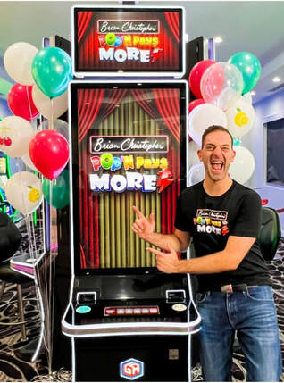 Brian Christopher's Pop'N Pays More slot machine with Brian